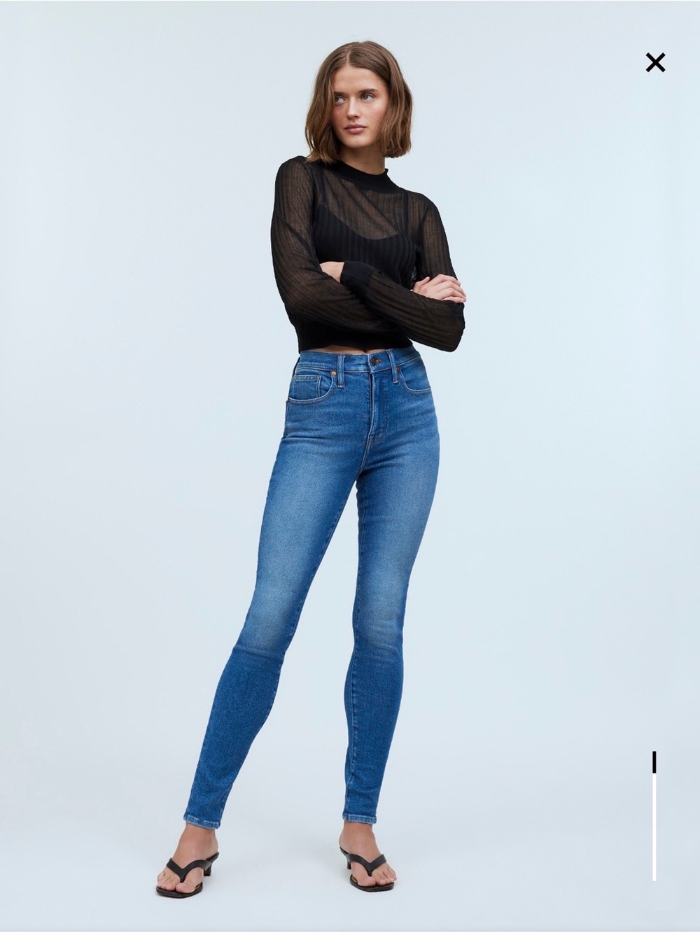 Madewell Petite High Rise Skinny Jeans in Gracey Wash